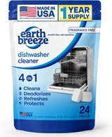 Earth Breeze Dishwasher Cleaner Tablets 4-in-1 Fragrance Free