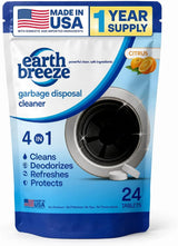 Earth Breeze Garbage Disposal Cleaner Tablets 4-in-1 Citrus Scented