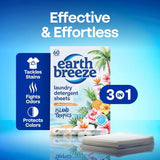 Earth Breeze Laundry Detergent Sheets Island Tropics 60 Loads