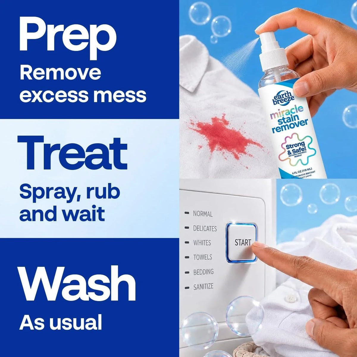 Earth Breeze Miracle Stain Remover Spray 4fl oz.