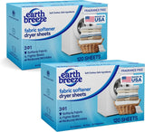 Earth Breeze Fabric Softener Dryer Sheets Fragrance Free (240 Sheets)