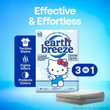Earth Breeze Hello Kitty Laundry Detergent Sheets, Cozy Clean, 60 Loads